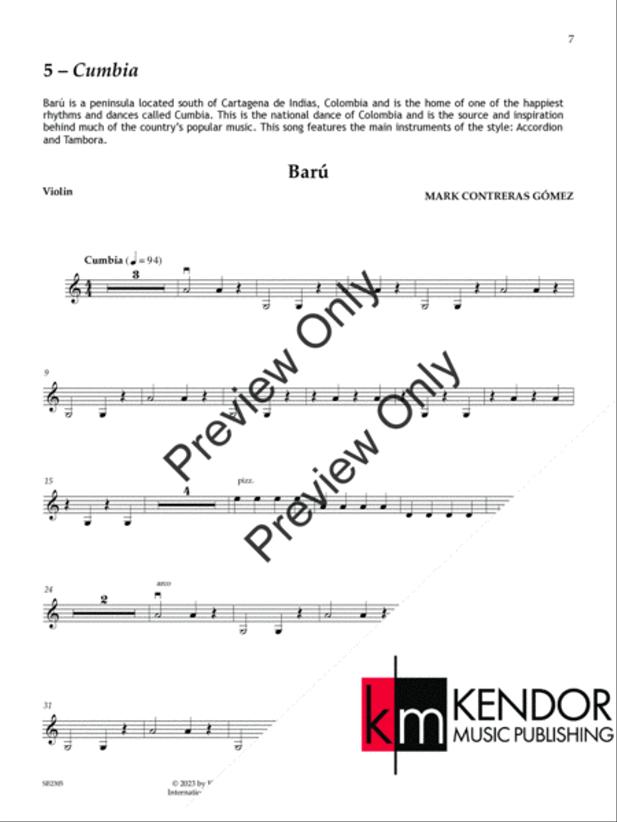 The Latin American String Collection Violin scores gallery preview page 8
