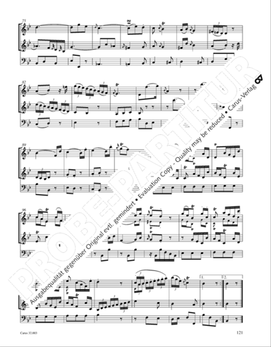 Gesamtausgabe Band 3 (Kammermusik: Duette, Solo- und Triosonaten) Score scores gallery preview page 142