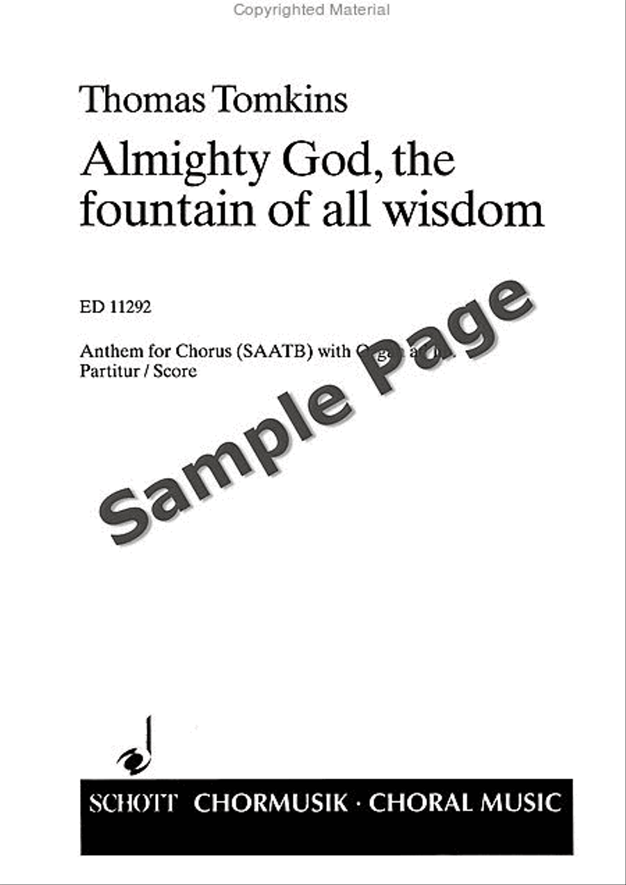 Tomkins Almighty God The Fountain Saatb Mixed Choir scores gallery preview page 2