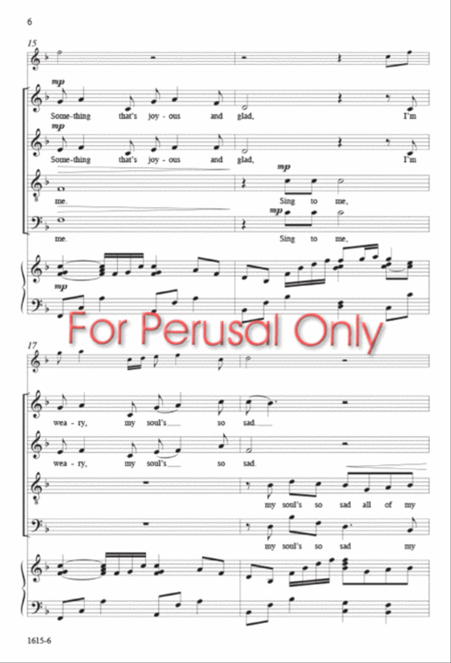 Sing to Me - SATB octavo Sing to Me - SATB octavo 4-Part scores gallery preview page 5
