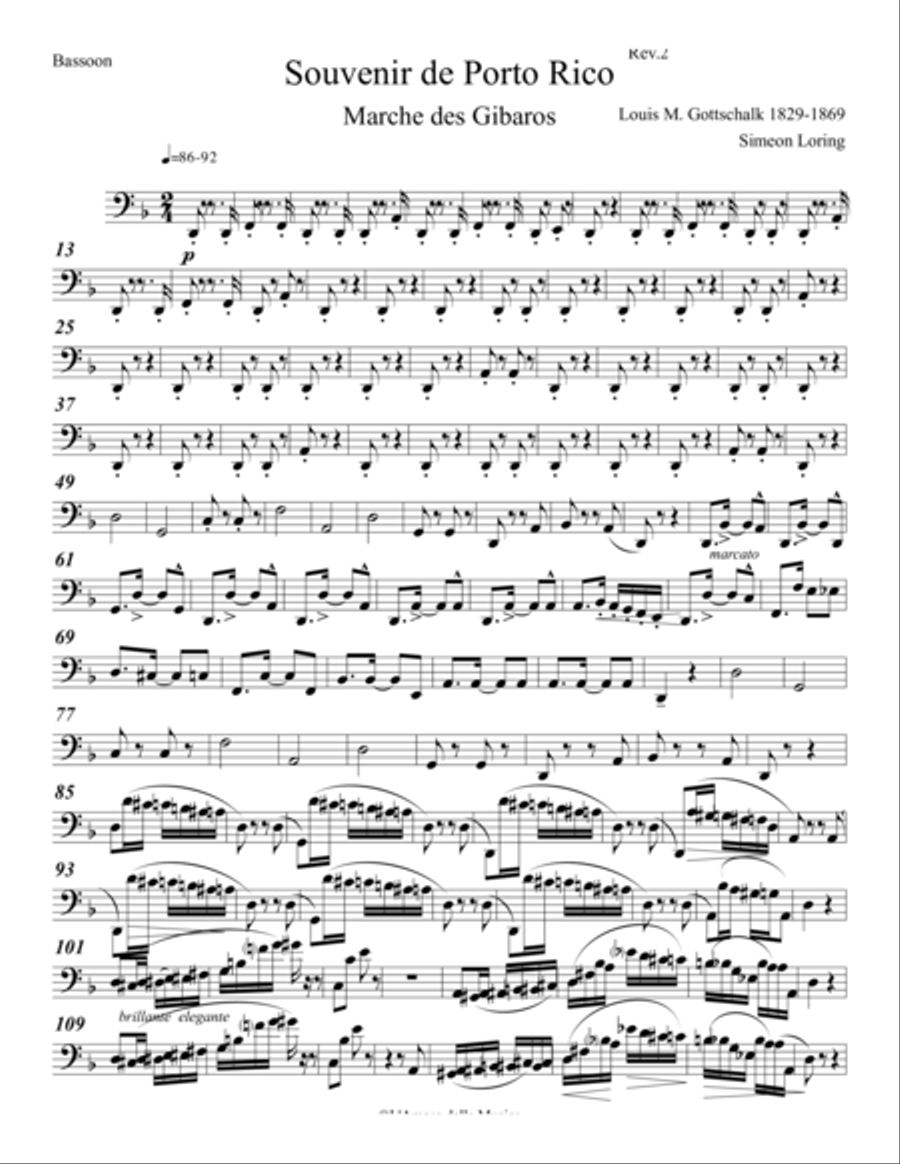 Souvenir de Porto Rico - Marche des Gibaros Woodwind Quintet scores gallery preview page 2