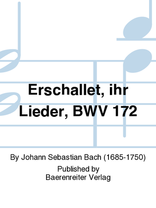 Book cover for Erschallet, ihr Lieder, BWV 172
