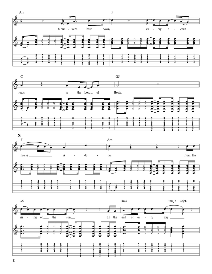 Praise Adonai Acoustic Guitar scores gallery preview page 2