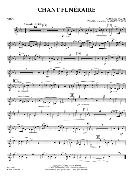 Chant Funeraire (arr. Myron Moss) - Oboe