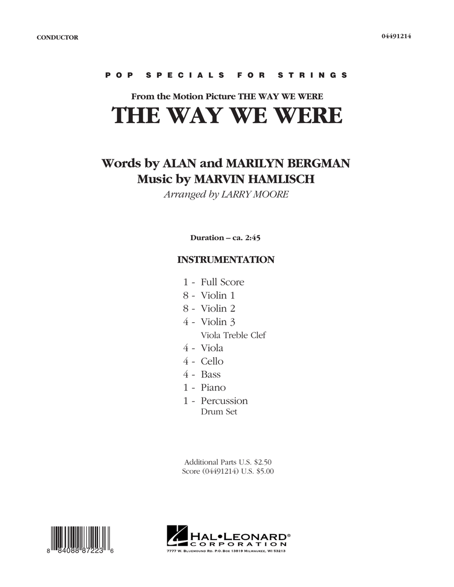 The Way We Were - Full Score Orchestra scores gallery preview page 1