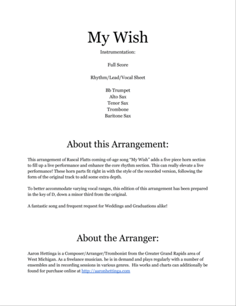 My Wish Large Ensemble scores gallery preview page 2