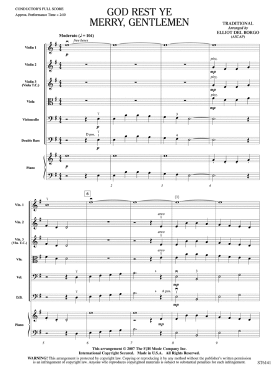 God Rest Ye Merry, Gentlemen: Score String Orchestra scores gallery preview page 3