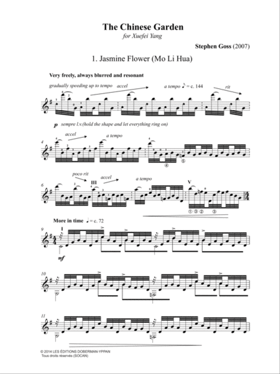 The Chinese Garden The Chinese Garden Classical Guitar scores gallery preview page 5