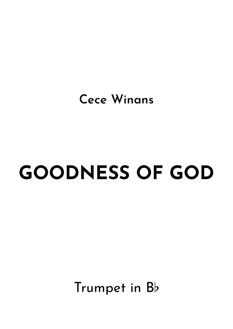 Goodness Of God B-Flat Trumpet scores gallery preview page 1