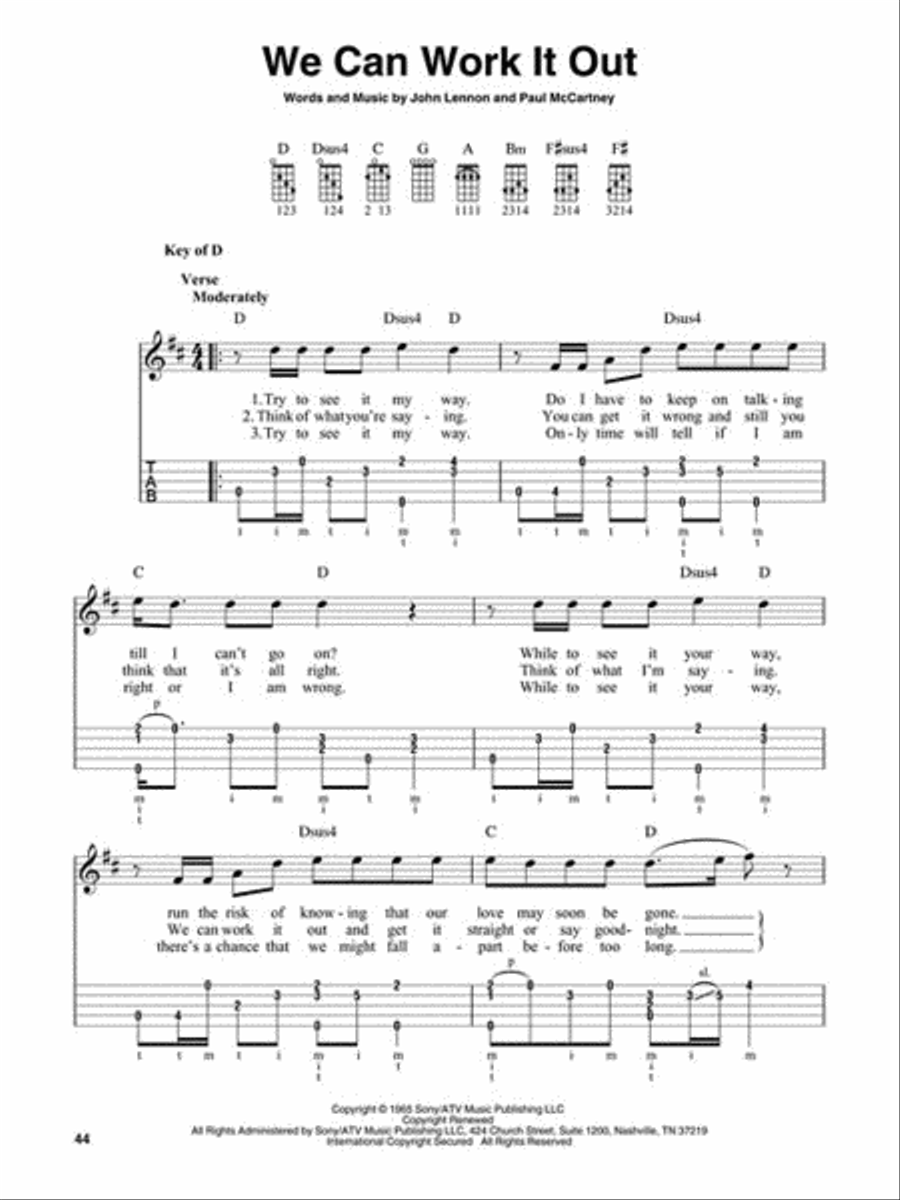 The Beatles Banjo Tab Electric Guitar scores gallery preview page 6