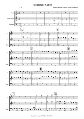 Pachelbel's Canon for Wind Trio