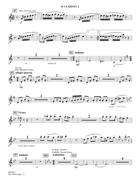 The White Eagle (A Polish Rhapsody) - Bb Clarinet 2
