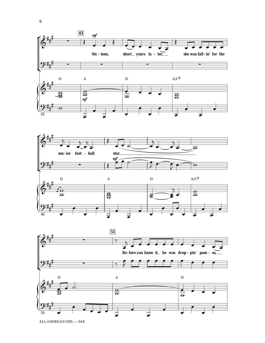 All-American Girl 3-Part scores gallery preview page 5