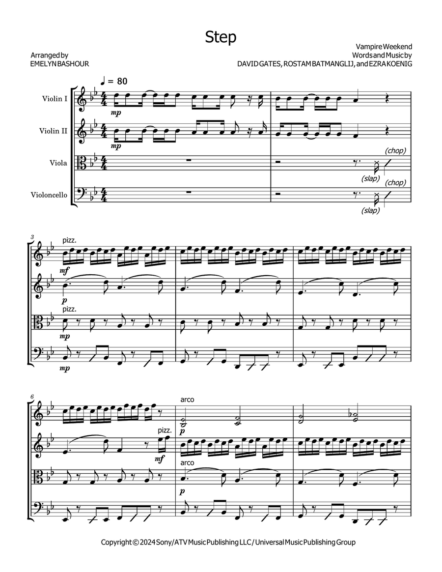 Step String Quartet scores gallery preview page 1