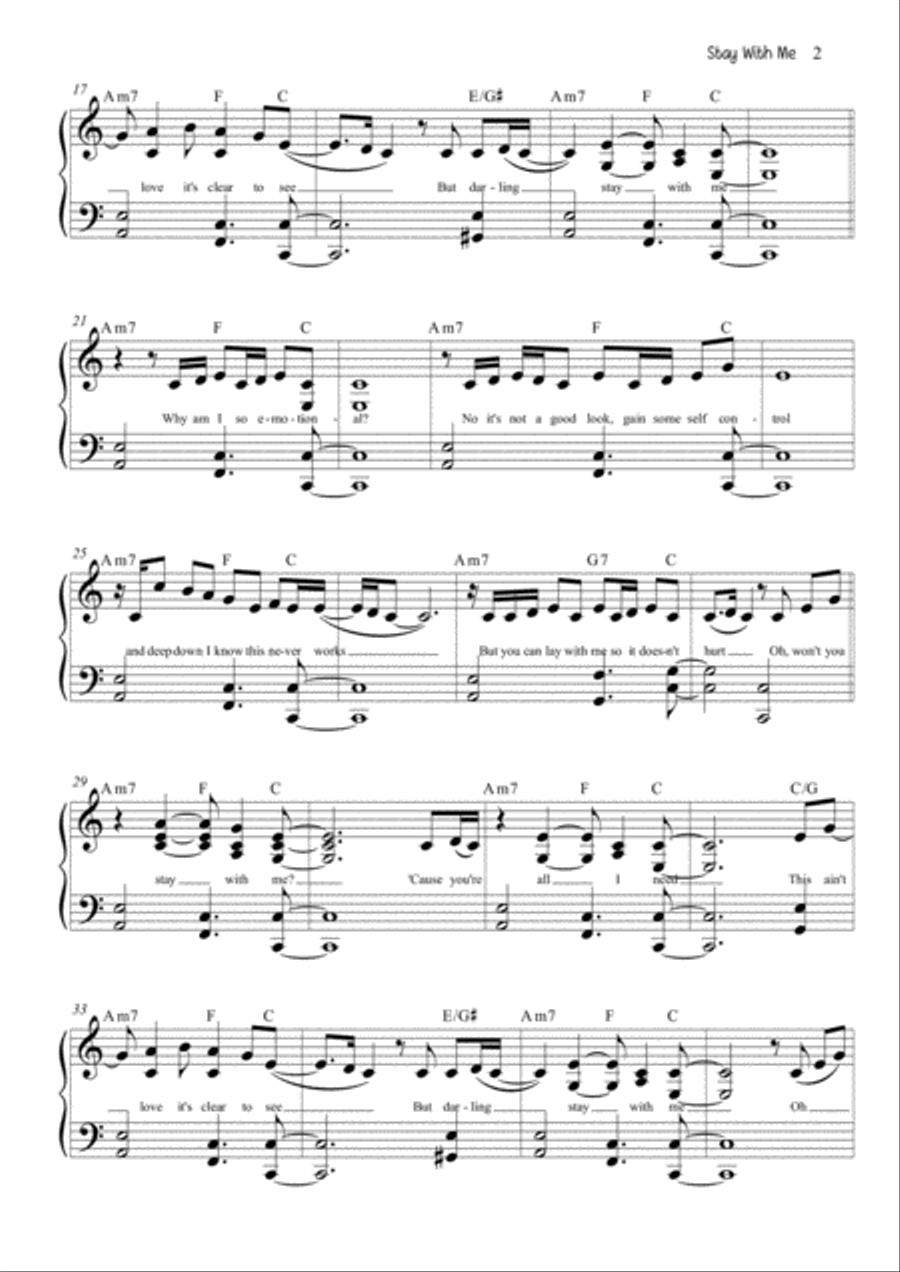 Stay With Me Voice scores gallery preview page 2