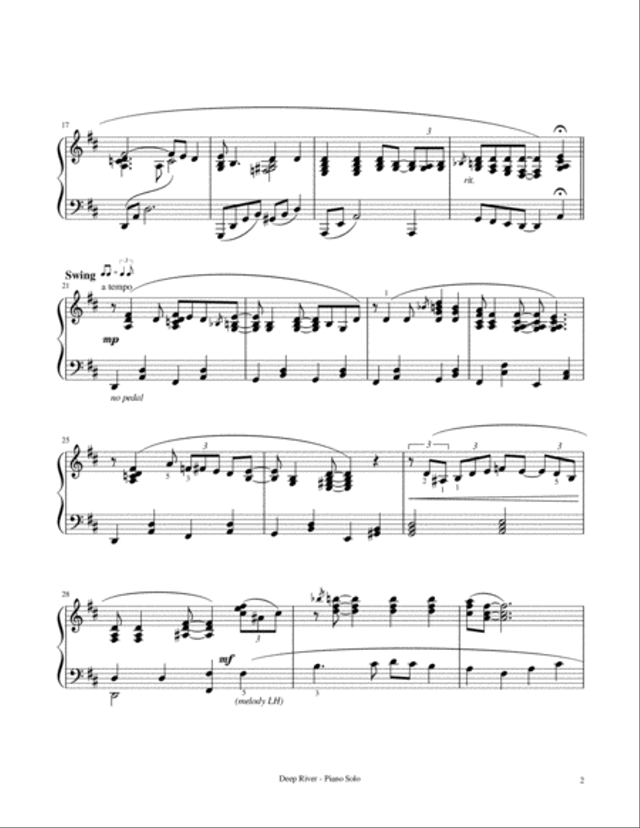 Three African American Spirituals - Piano Solos Piano Solo scores gallery preview page 5