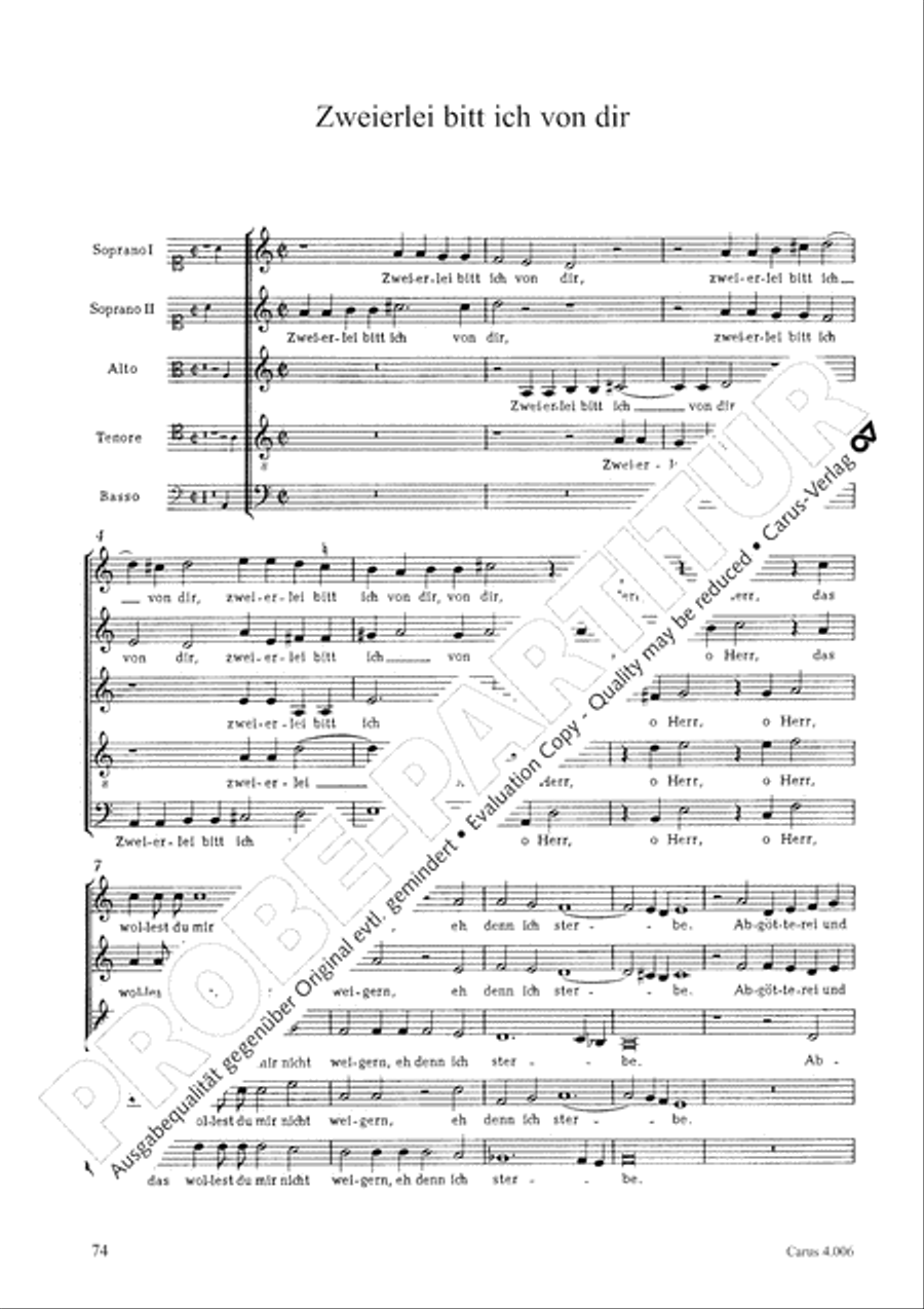 Ten motets Choir scores gallery preview page 76
