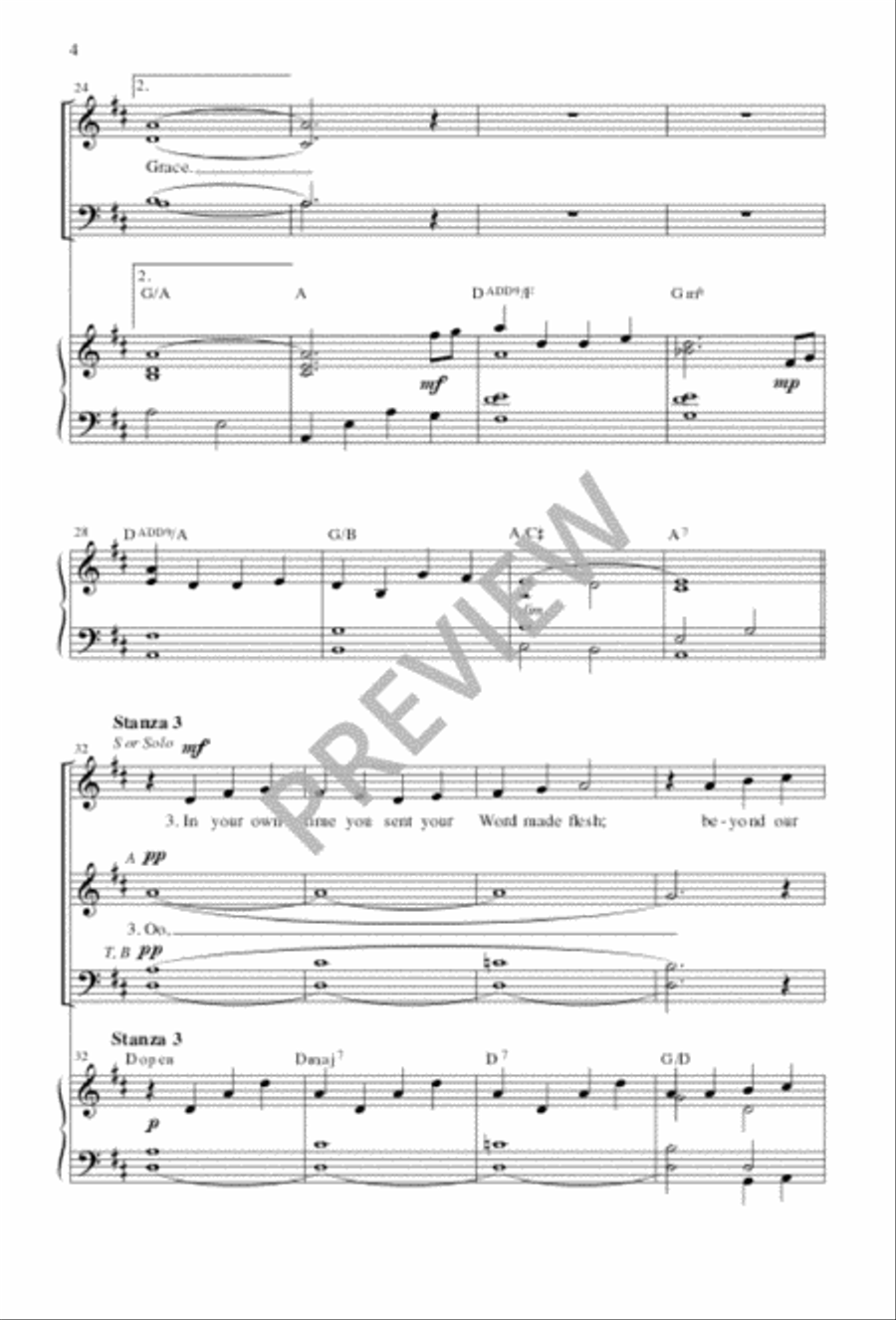 Before This Universe Burst Forth in Light 4-Part scores gallery preview page 5