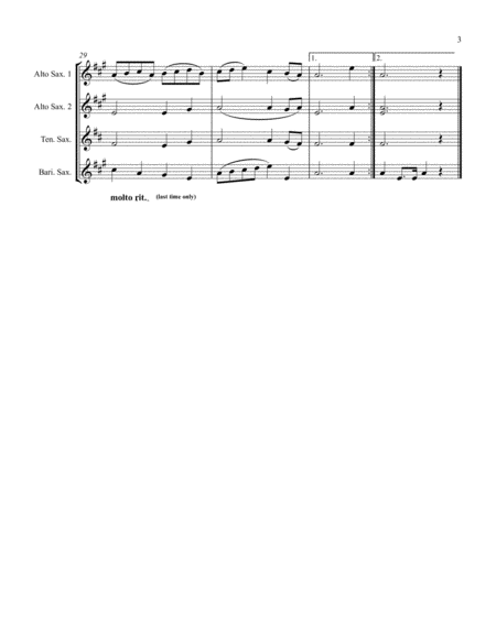 Handel's Bouree for Saxophone Quartet image number null