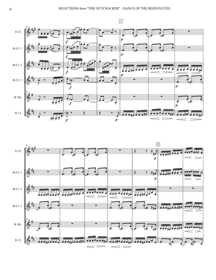 Dance of the Reed Flutes from "The Nutcracker" for Clarinet Quartet