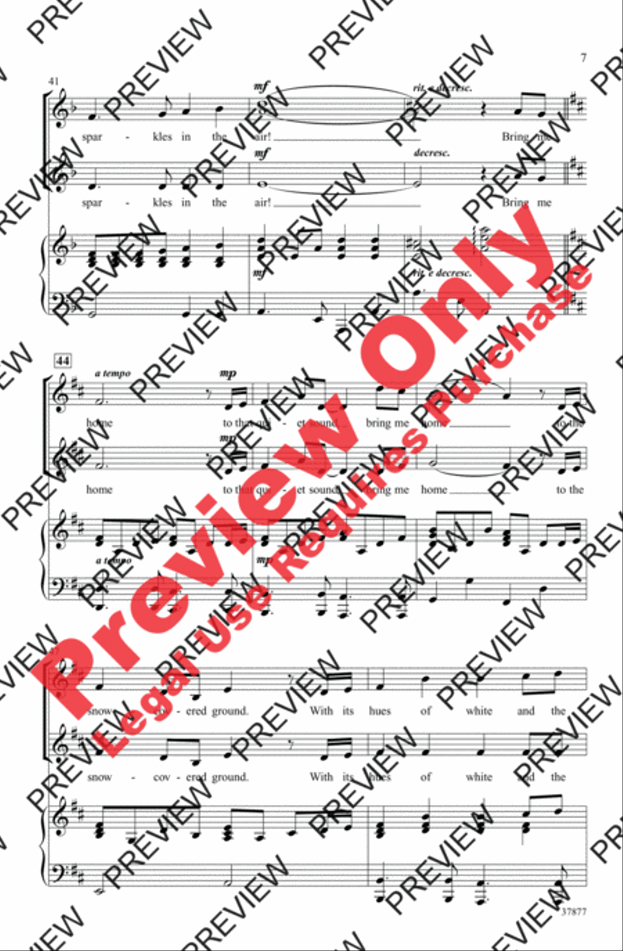 Winter, Bring Me Home 2-Part scores gallery preview page 7