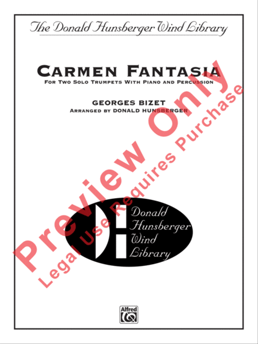 Carmen Fantasia Trumpet Duet scores gallery preview page 2