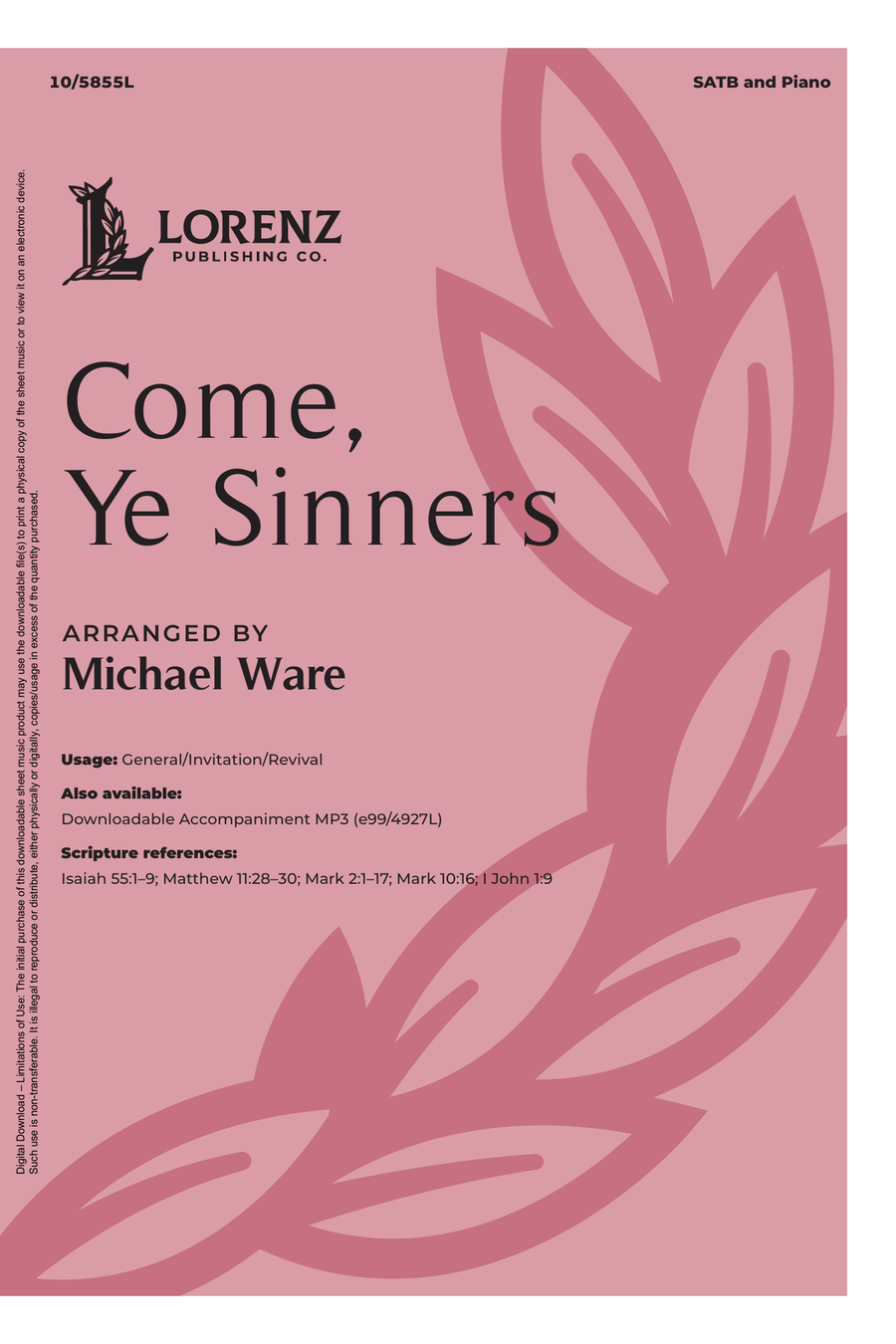 Come, Ye Sinners Come, Ye Sinners 4-Part scores gallery preview page 1