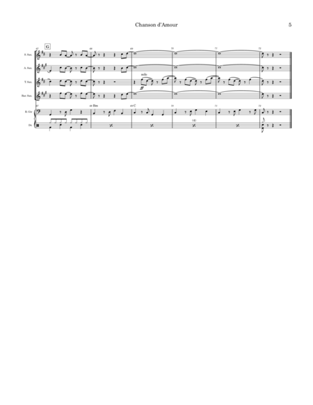 Chanson D'amour by The Manhattan Transfer Saxophone Quartet - Digital Sheet Music