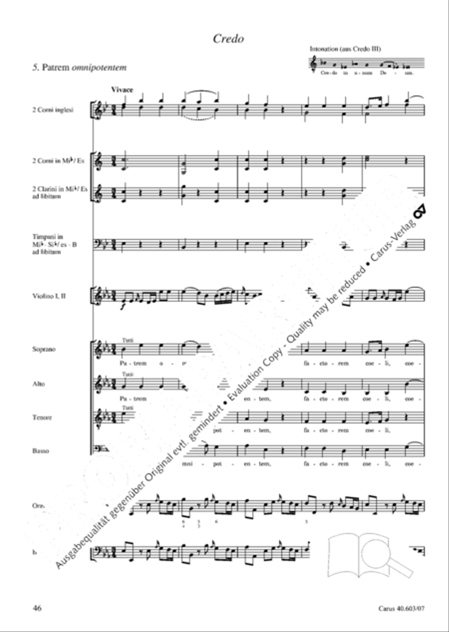 Grosse Orgelsolomesse in Es 4-Part scores gallery preview page 59