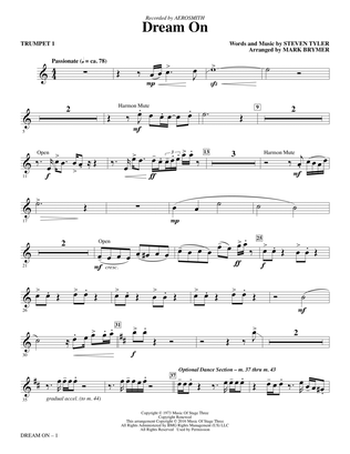 Dream On (arr. Mark Brymer) - Trumpet 1