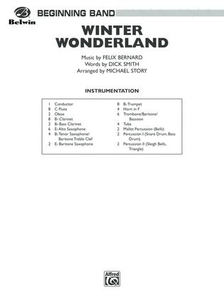 Book cover for Winter Wonderland: Score