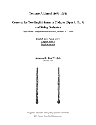Concerto for Two English horns in C Major, Op. 9 No. 9