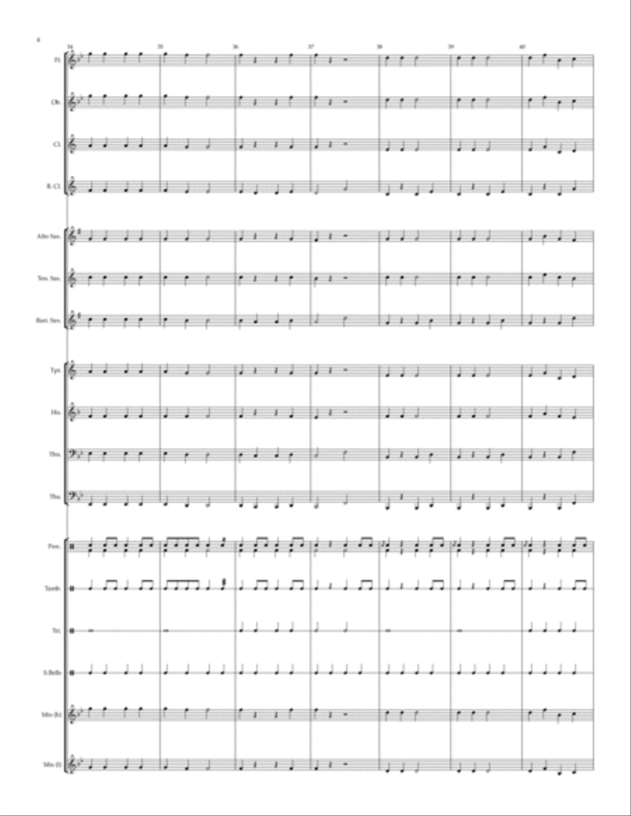 Jingle Bells - for beginning/young band Concert Band scores gallery preview page 4