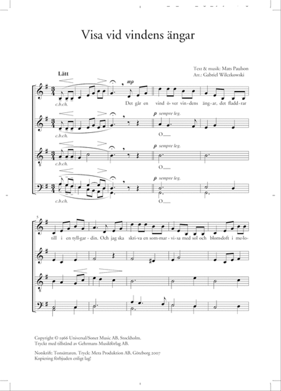 Visa vid vindens ängar 4-Part scores gallery preview page 2