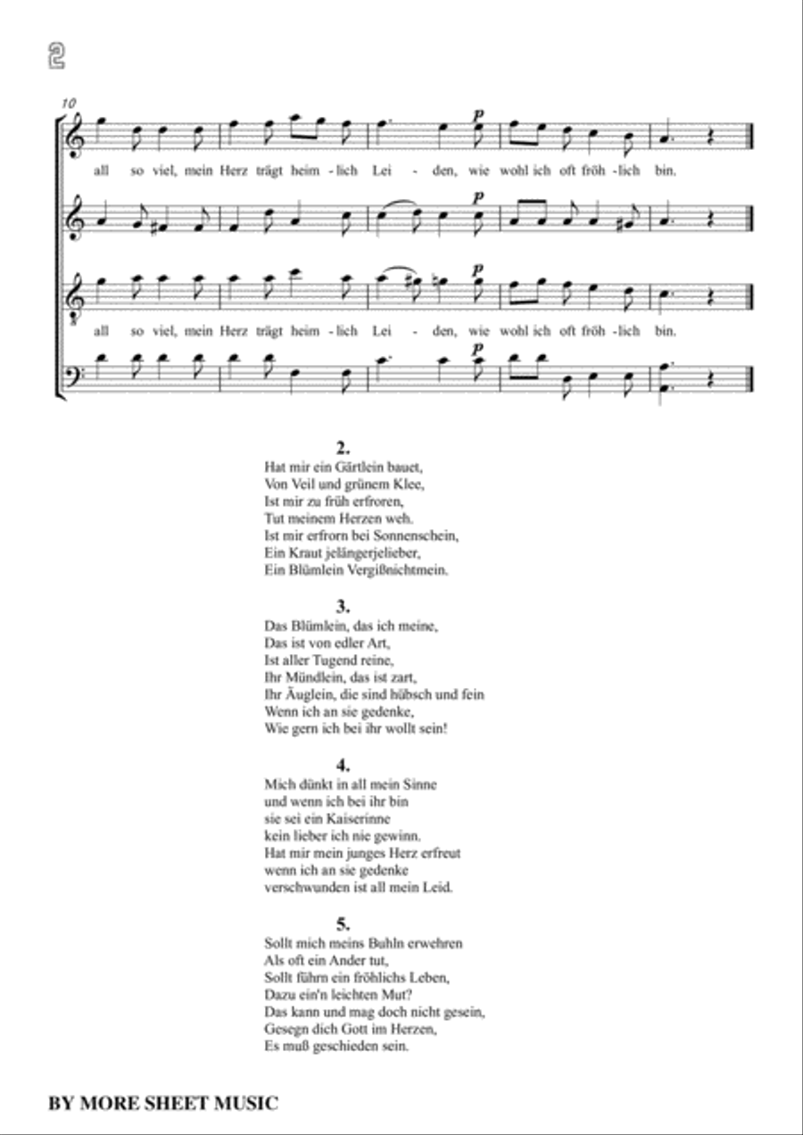Brahms-Ach Gott,wie weh tut scheiden,WoO 33 No.17,from '49 Deutsche Volkslieder,WoO 33',in a minor,f Bassoon scores gallery preview page 4