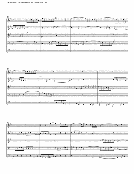 Prelude 04 from Well-Tempered Clavier, Book 1 (Brass Quintet) image number null
