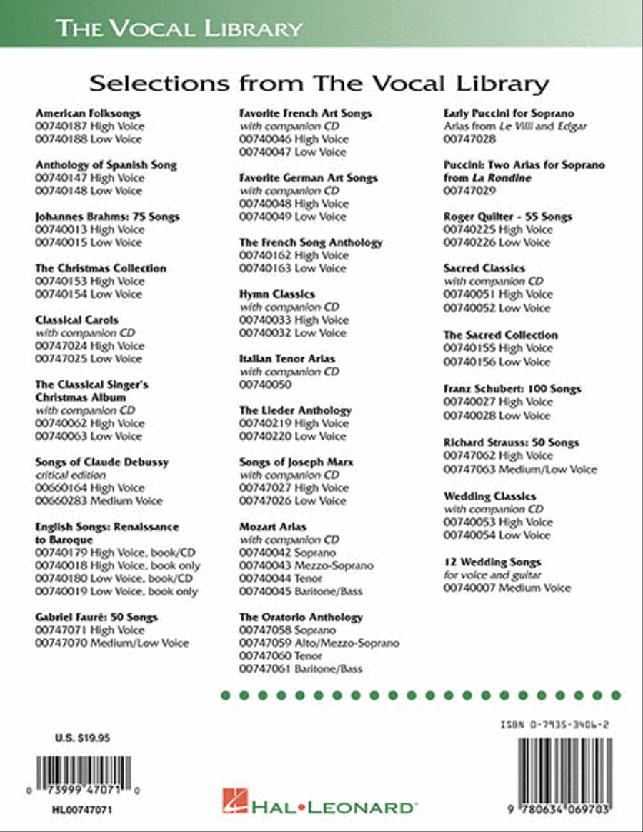 Gabriel Fauré: 50 Songs High Voice scores gallery preview page 2