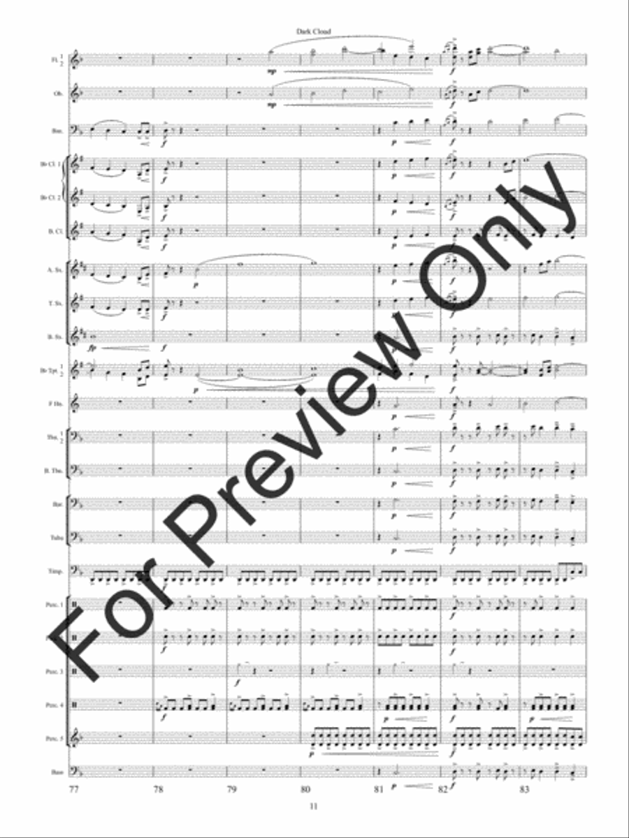Dark Cloud Concert Band scores gallery preview page 14