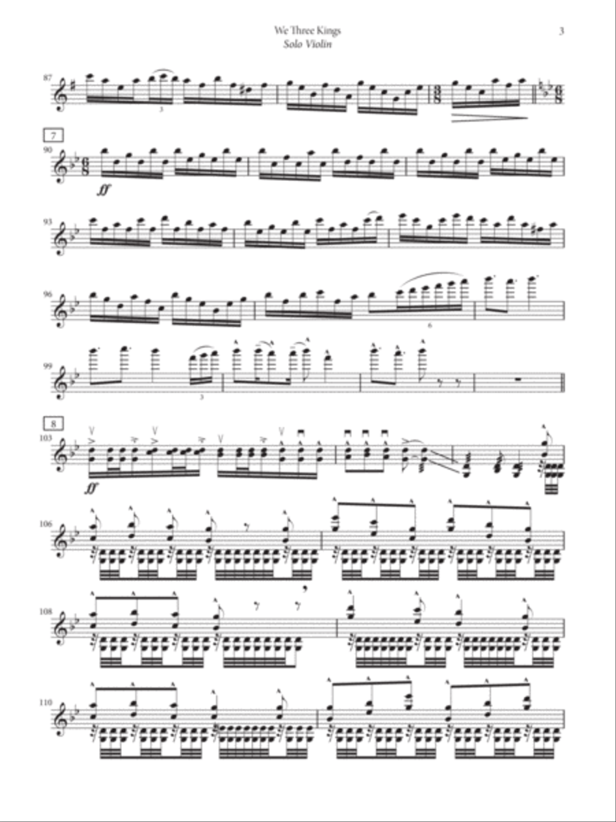 We Three Kings Violin Solo scores gallery preview page 5