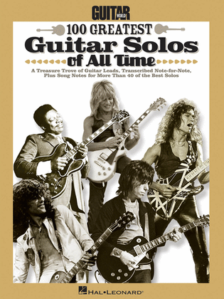 Book cover for Guitar World's 100 Greatest Guitar Solos of All Time
