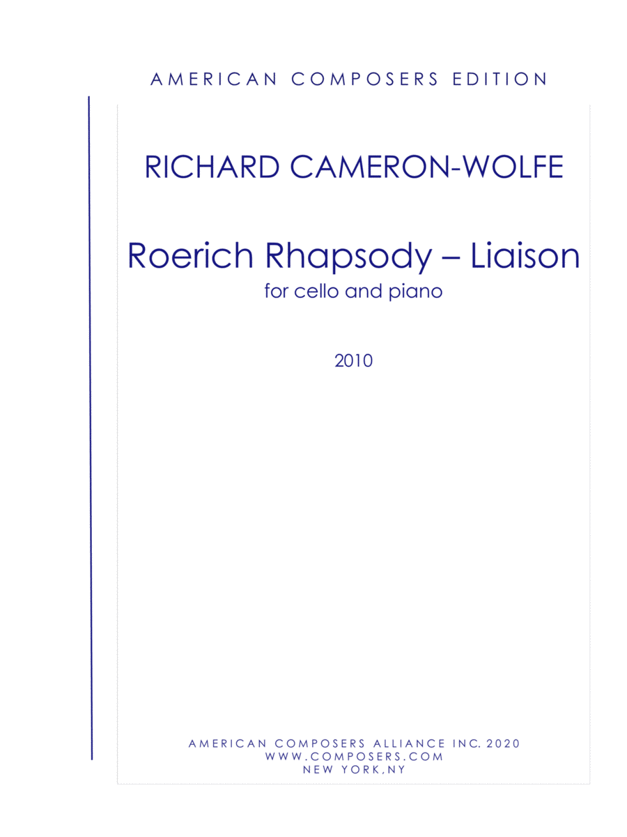 [Cameron-Wolfe] Roerich Rhapsody-Liason I Piano scores gallery preview page 1