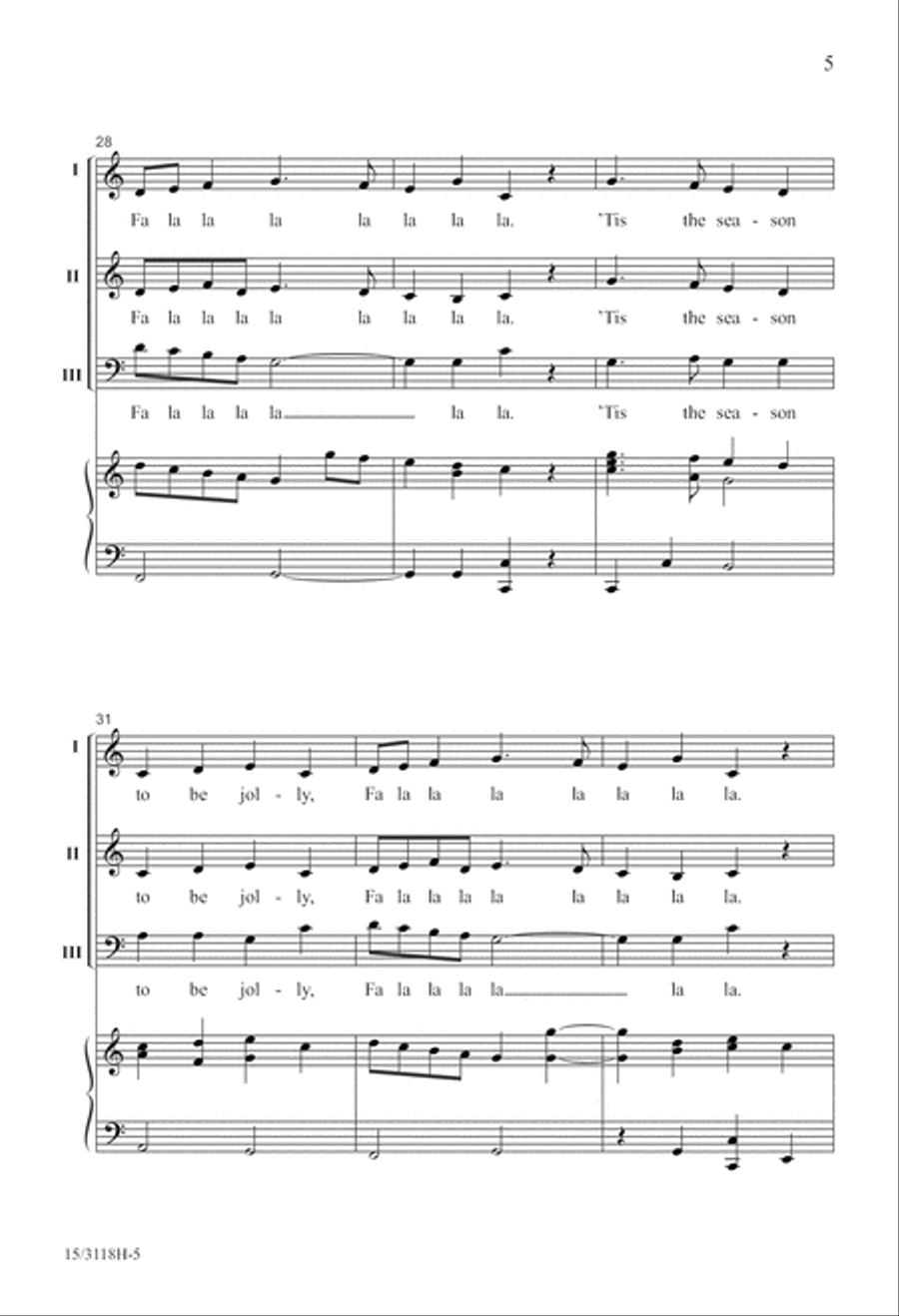 Fa La La Noel Fa La La Noel 3-Part scores gallery preview page 6