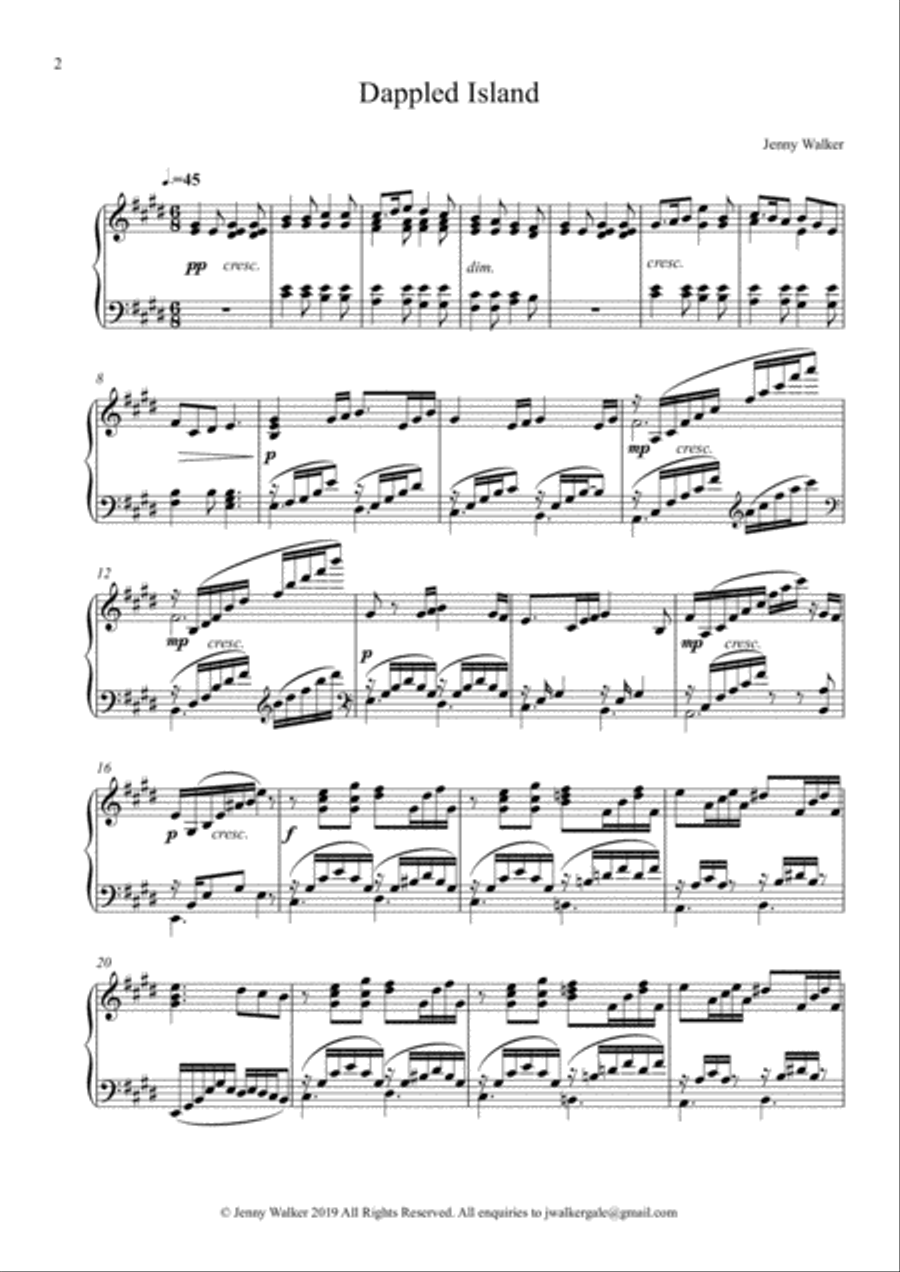 Syllan: 6 - Dappled Island (Piano) Piano Solo scores gallery preview page 2