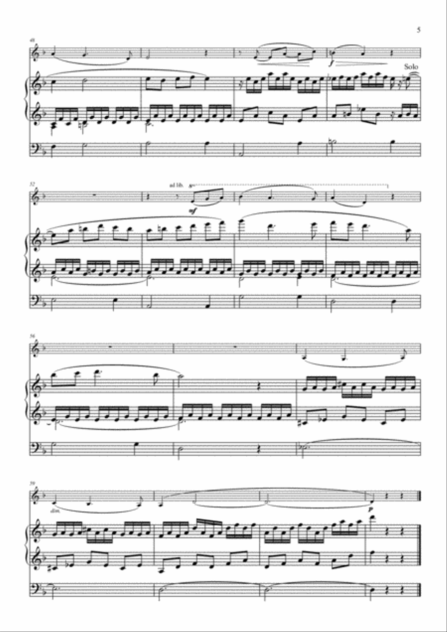 Romance for Alto Saxophone and Organ Romance for Alto Saxophone and Organ Woodwind Duet scores gallery preview page 5