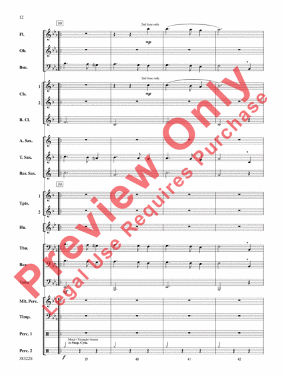 Gesu Bambino Concert Band scores gallery preview page 12