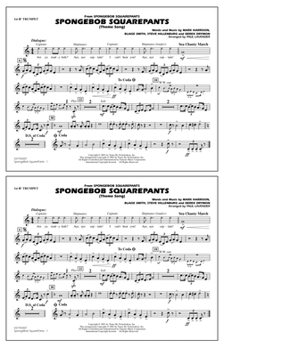 Spongebob Squarepants (Theme Song) (arr. Paul Lavender) - 1st Bb Trumpet