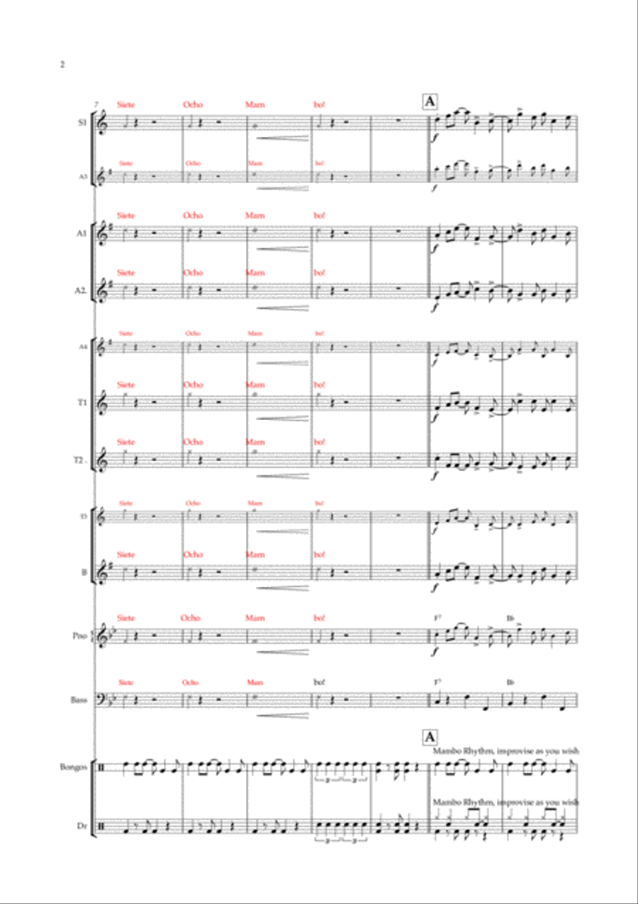 Mambo #8 Woodwind Ensemble scores gallery preview page 2