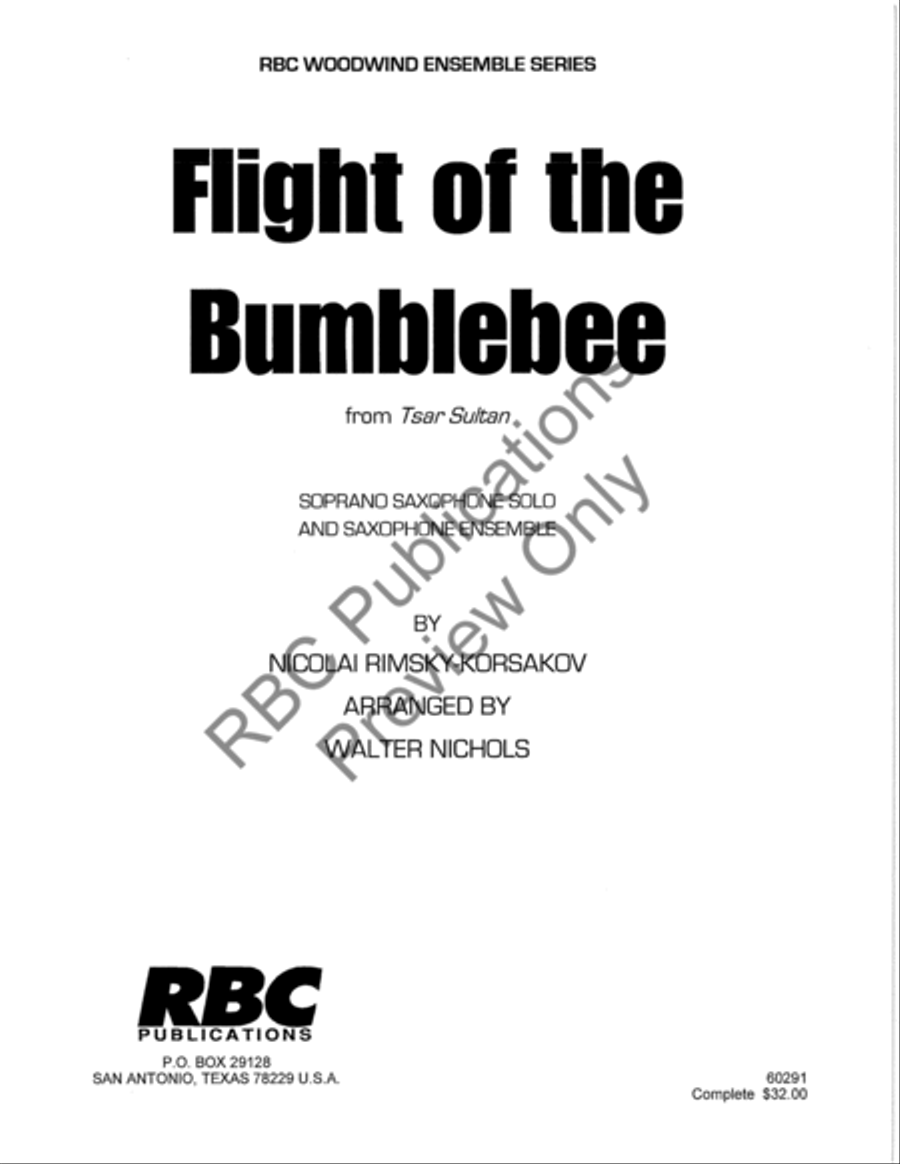 Flight Of The Bumble Bee Saxophone Choir Alto Saxophone scores gallery preview page 2