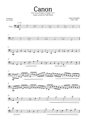 "Canon" by Pachelbel - EASY version for TUBA SOLO.
