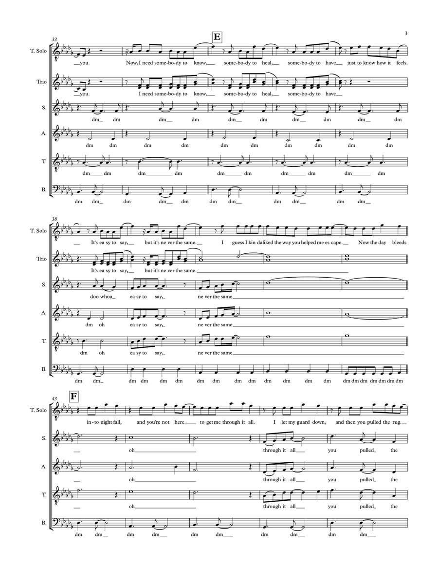 Someone You Loved Someone You Loved 4-Part scores gallery preview page 3